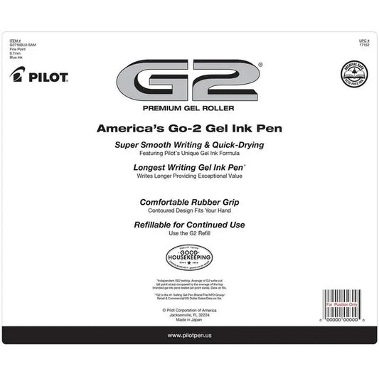 Pilot G2 Retractable Gel Pens – 16 Pack, 0.7mm Fine Tip, Black & Blue