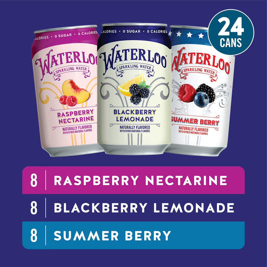 Waterloo Tropical Fruit Sparkling Water – Naturally Flavored Zero-Calorie Beverage (12 Pack)