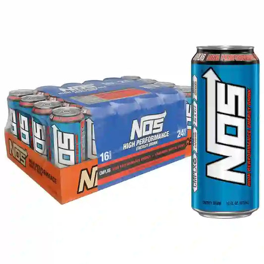 NOS High Performance Energy Drink – Powerful Energy & Focus Boost, 16 fl oz Cans