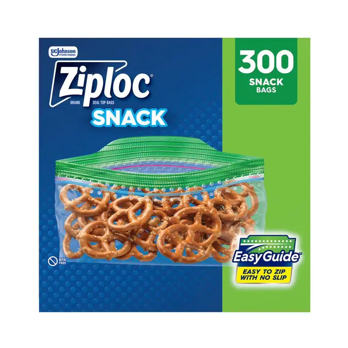Ziploc Grip ’n Seal Top Snack Bags, 300 Count