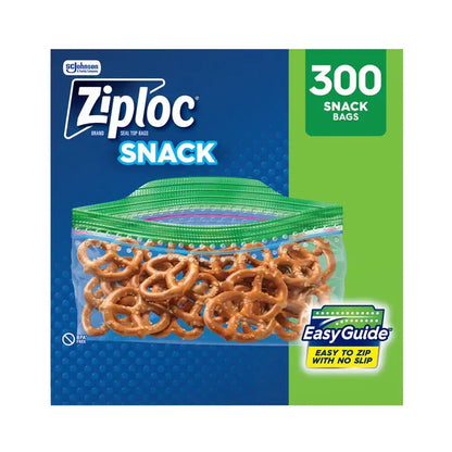 Ziploc Grip ’n Seal Top Snack Bags, 300 Count