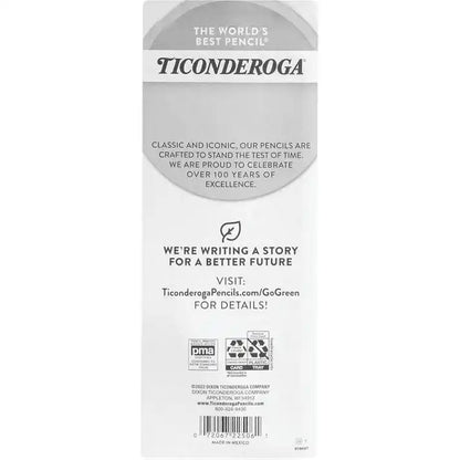 Dixon Ticonderoga Tri-Conderoga Pencils – 6-Pack Soft Grip #2 Pencils with Sharpener