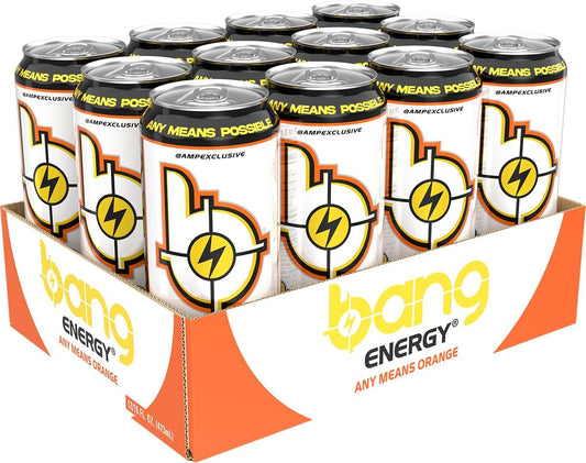 Bang Any Means Orange Energy Drink – 12 Pack