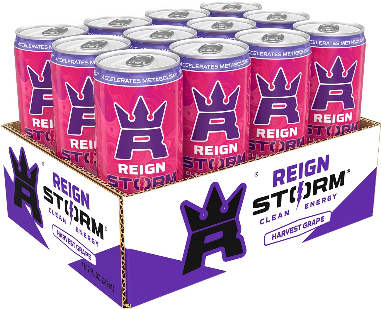 REIGN Storm Concord Grape Energy Drink – 12 Pack