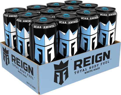 REIGN Total Body Fuel White Haze Energy Drink – Citrus Flavor (12 Pack)