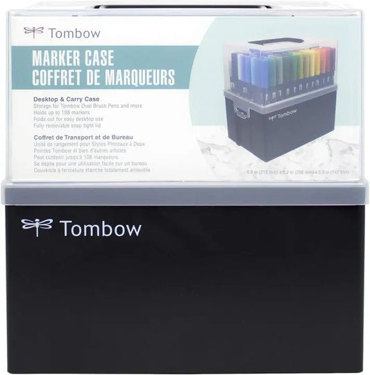Tombow Dual Brush Pen Art Markers, 108 Color Set with Marker Case