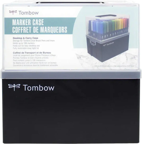 Tombow Dual Brush Pen Art Markers, 108 Color Set with Marker Case
