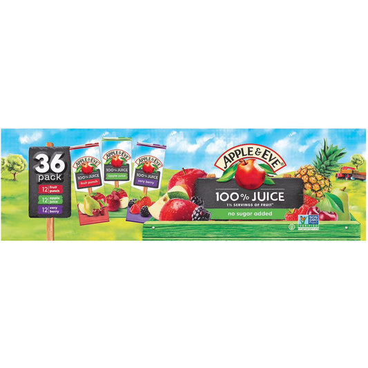 Apple & Eve 100% Juice Variety Pack – No Added Sugar, Real Fruit Juice for the Whole Family