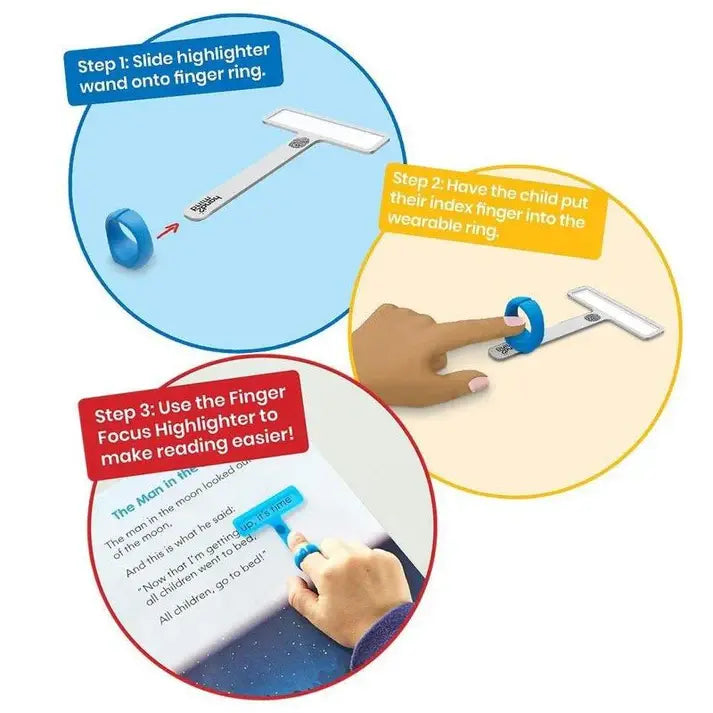 hand2mind FingerFocus Highlighter Guided Reading Strips Reading Pointers for Kids