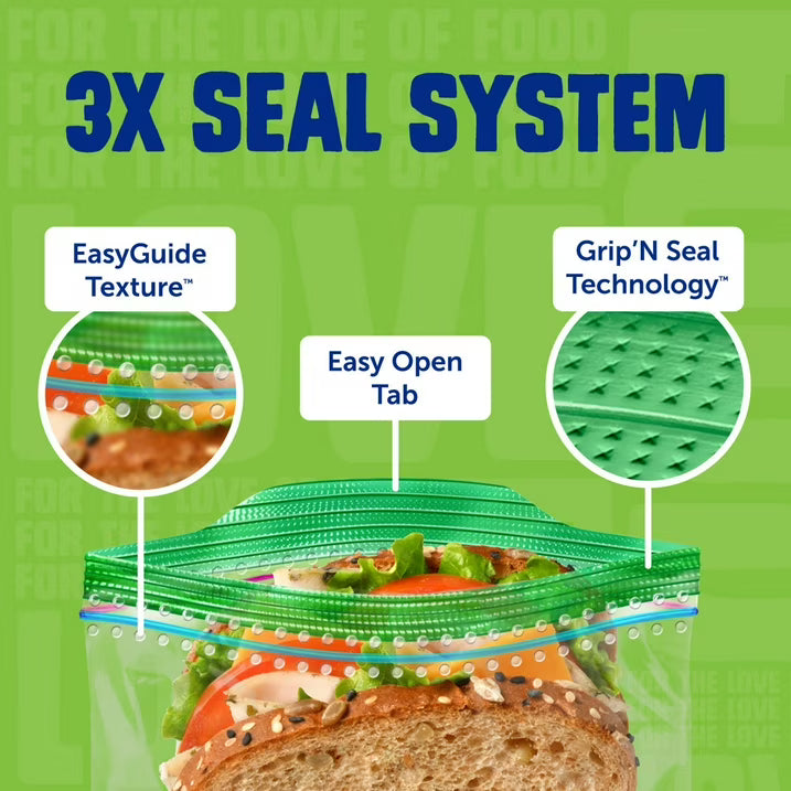 Ziploc Easy Open Tab Sandwich Bags, 580 ct.