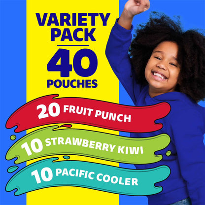 Capri Sun® Juice Drink Variety Pack – Fruit Punch, Strawberry Kiwi & Pacific Cooler (40 Pouches)