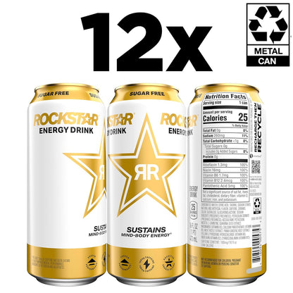 Rockstar® Sugar Free Energy Drink – 16 fl oz (12 Pack)