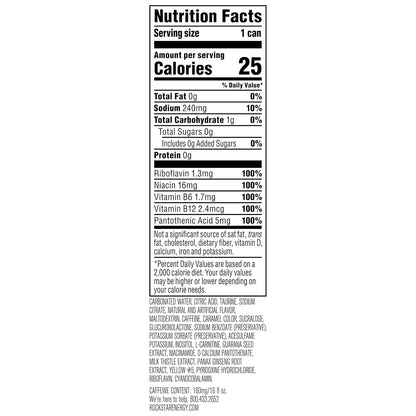 Rockstar® Sugar Free Energy Drink – 16 fl oz (12 Pack)