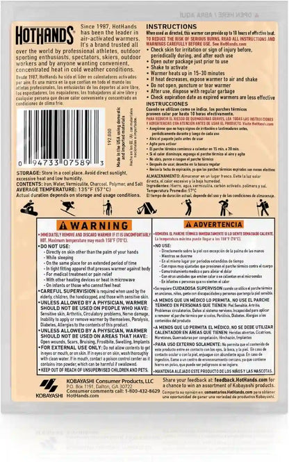 HotHands Body & Hand Super Warmers – Up to 18 Hours of Heat – 40 Warmers