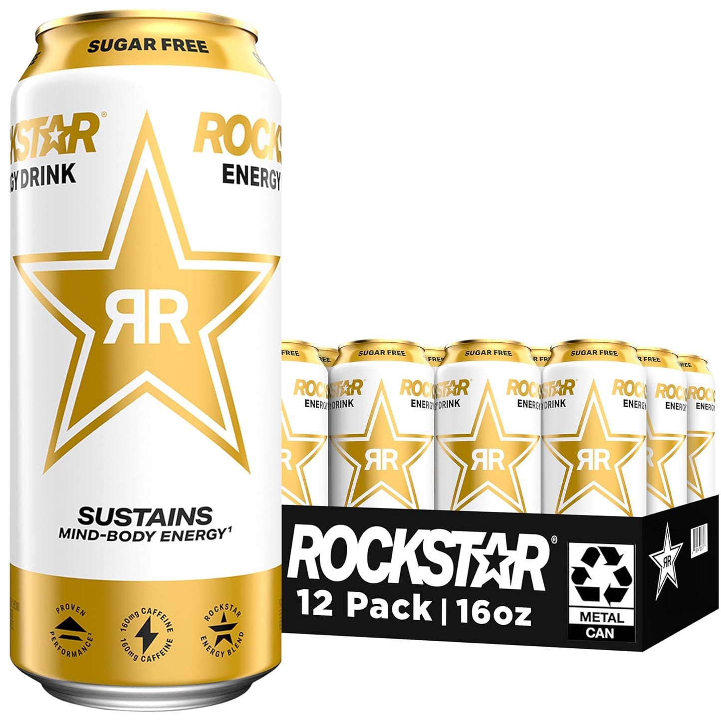 Rockstar® Sugar Free Energy Drink – 16 fl oz (12 Pack)