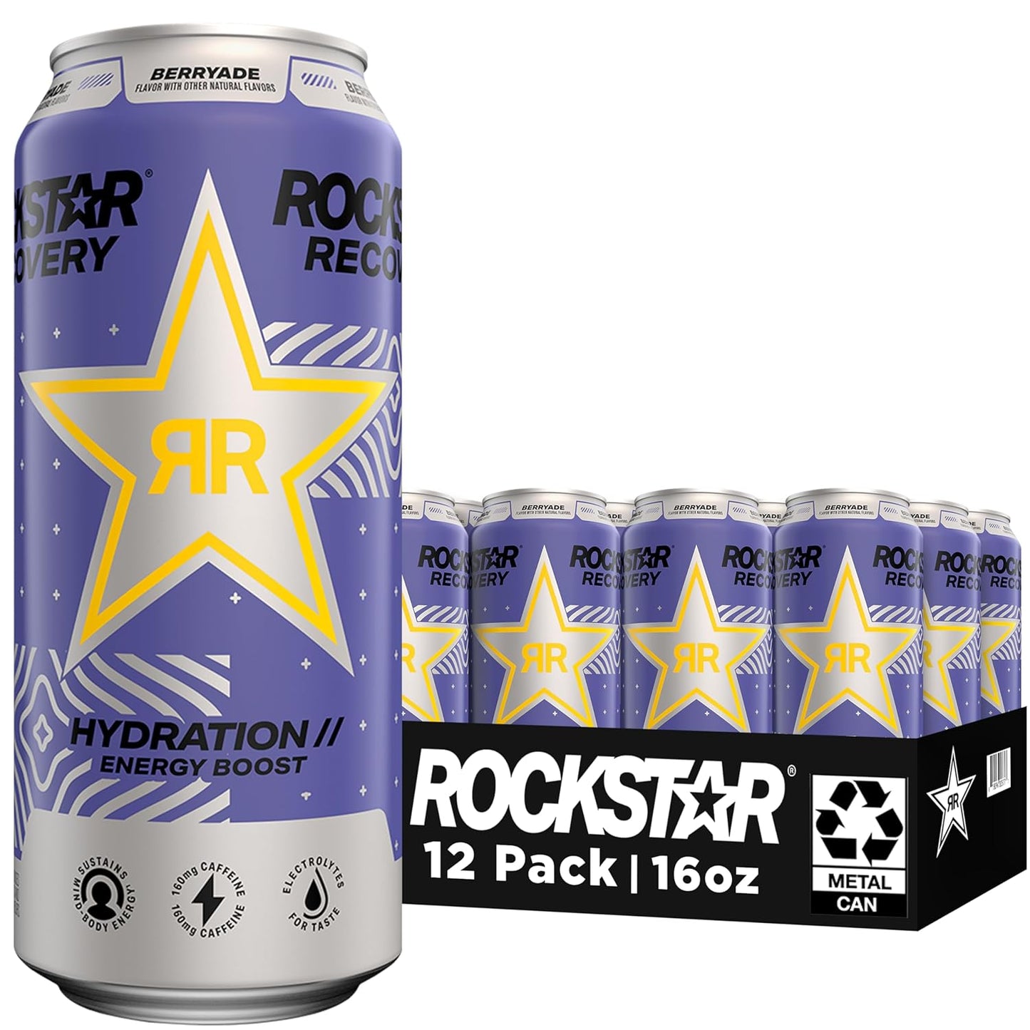 Rockstar Recovery Energy Drink – Non-Carbonated Hydration with Electrolytes
