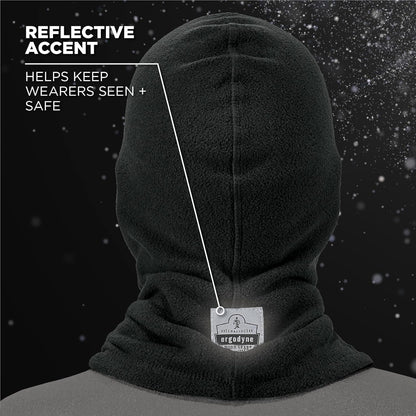 Balaclava, Winter Face Mask, Thermal Black Fleece, Ergodyne N-Ferno 6821