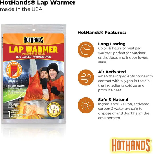 HotHands Lap Warmer, Largest Warmer 16" x 10" – Up to 8 Hours of Heat