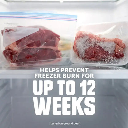 Ziploc Half Gallon Freezer Bags with Stay Open Design, 160 Count
