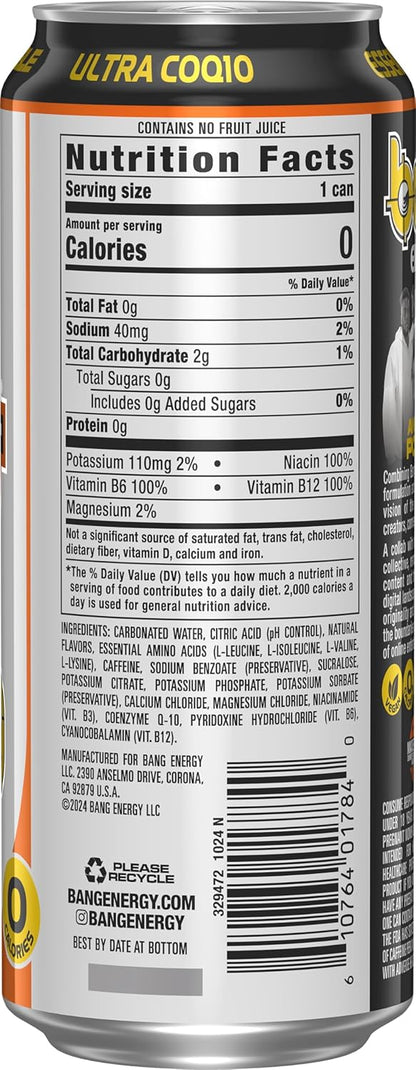 Bang Any Means Orange Energy Drink – 12 Pack