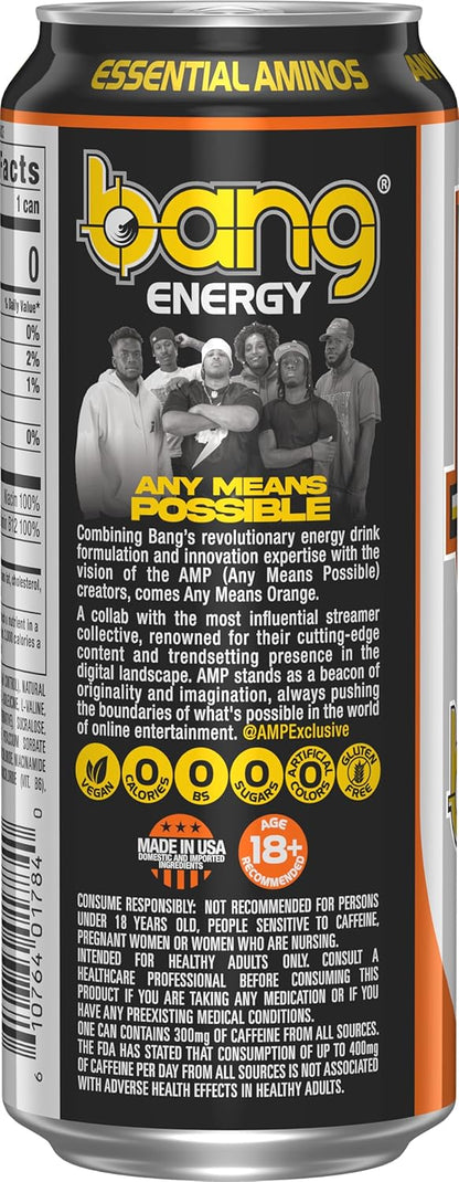 Bang Any Means Orange Energy Drink – 12 Pack