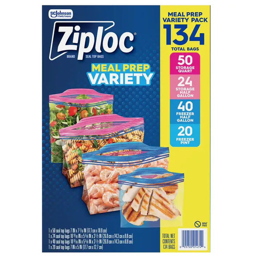 Ziploc Meal Prep Variety Pack, 134 Count