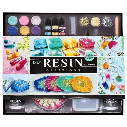 Resin Art Kit – DIY Casting Set with Molds, Inks, Glitter & Tools