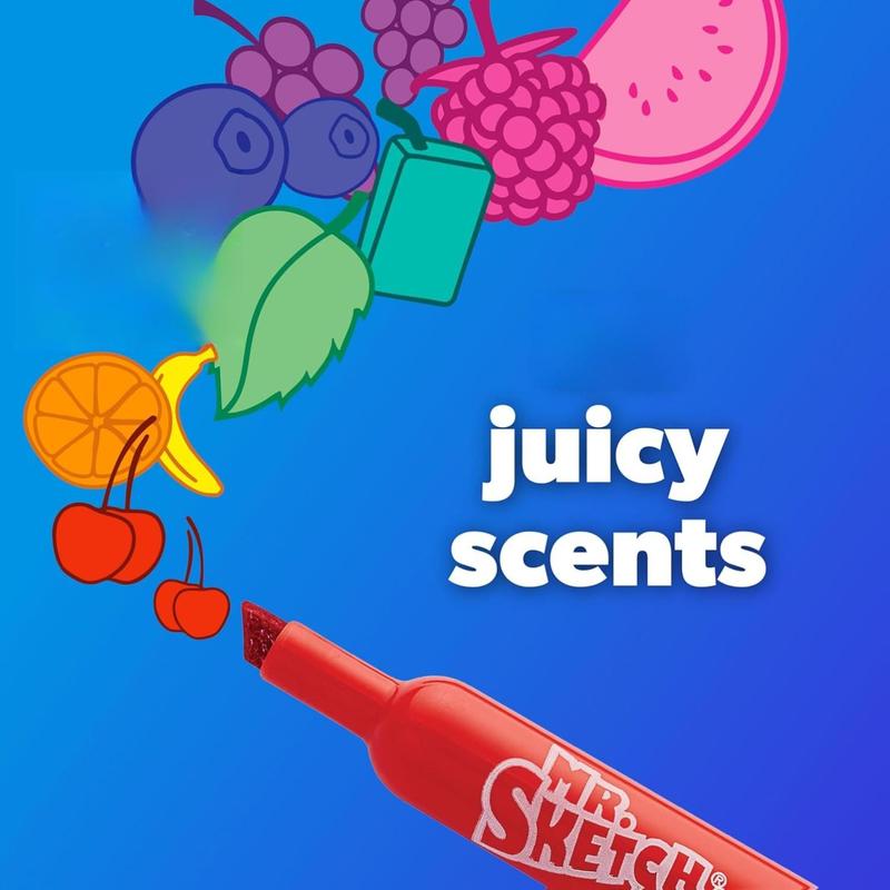 Mr. Sketch Scented Markers – 22 Vibrant Colors, Non-Toxic, Chisel Tip, Kids Art Supplies