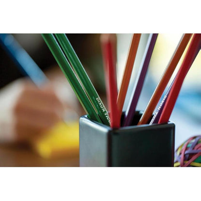 Wood-Cased Graphite, #2 HB Soft, Pre-Sharpened, Assorted Barrels, Black Lead, 10-Pack