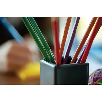 Wood-Cased Graphite, #2 HB Soft, Pre-Sharpened, Assorted Barrels, Black Lead, 10-Pack