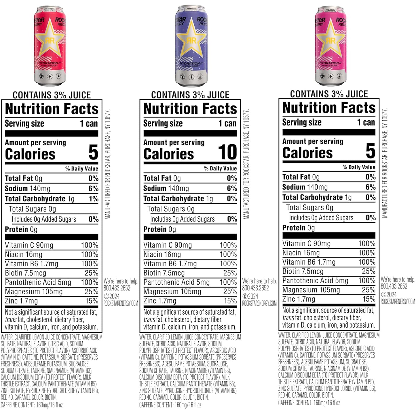 Rockstar Recovery Energy Drink – Non-Carbonated Hydration with Electrolytes