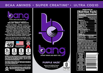 Bang Energy Drink Purple Haze – 12 Pack