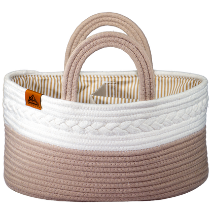 Mojoo House Diaper Caddy - BROWN