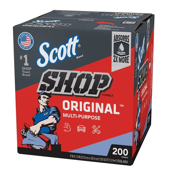 Scott® Shop Towels Original Pop-Up Dispenser, 200 Sheets/Box