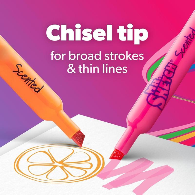 Mr. Sketch Scented Markers – 22 Vibrant Colors, Non-Toxic, Chisel Tip, Kids Art Supplies