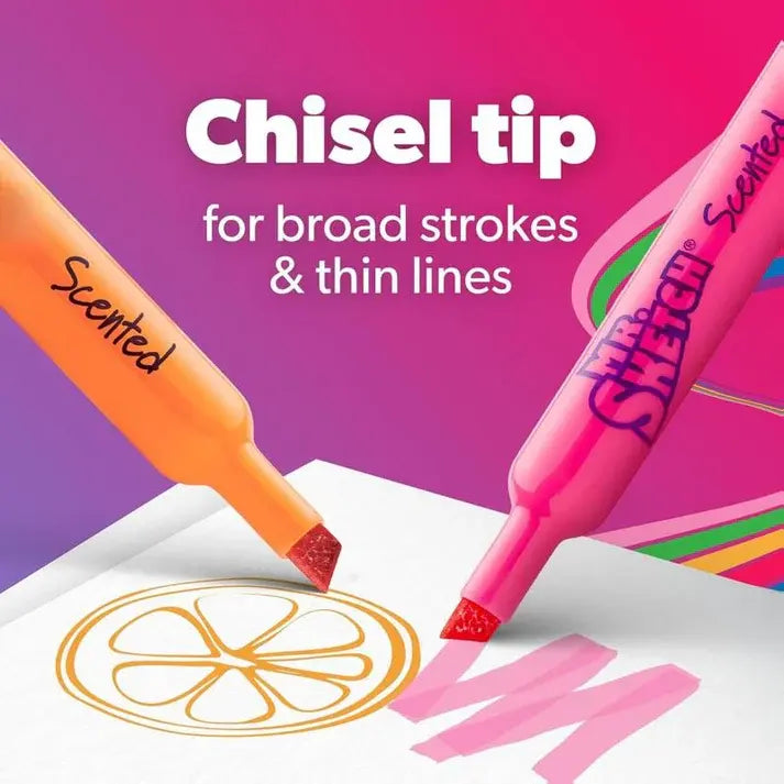 Mr. Sketch Scented Markers – 22 Vibrant Colors, Non-Toxic, Chisel Tip, Kids Art Supplies