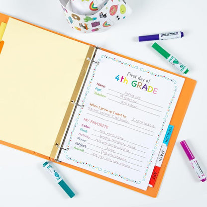 Avery Binder Dividers - 5-Tab Insertable Multicolor Big Tabs for Binders, 12 Sets of Dividers