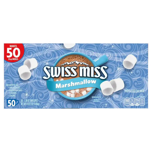 Swiss Miss Marshmallow Hot Cocoa Mix – Rich Chocolate Flavor with Real Milk, Value Pack