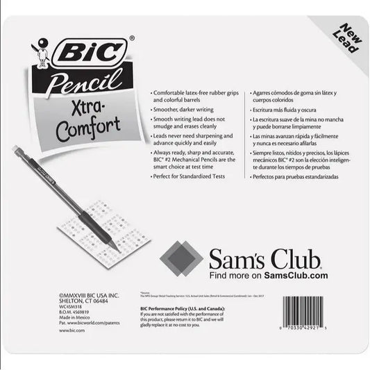 BIC Matic Grip Mechanical Pencil, HB #2, 0.7mm, 32 Pencils