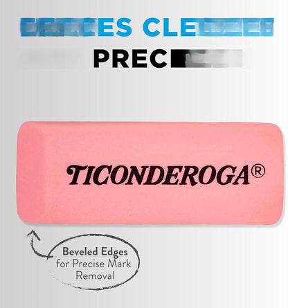 Pink Wedge Erasers - Latex-Free, Soft Pink, 3 Count