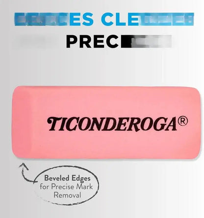 Pink Wedge Erasers - Latex-Free, Soft Pink, 3 Count