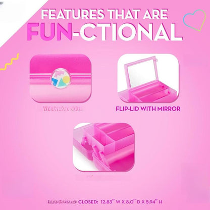 Caboodles On-The-Go Girl - Hot Pink Jelly Sparkle