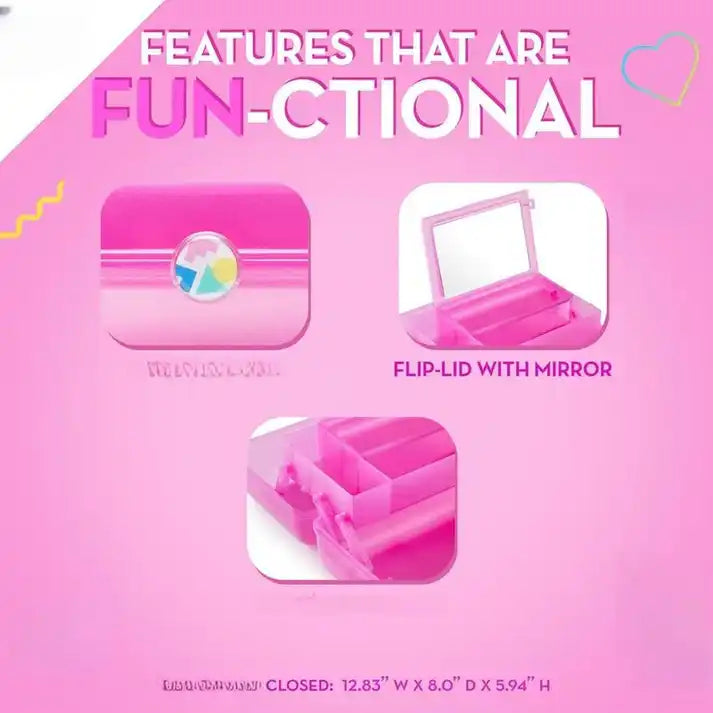 Caboodles On-The-Go Girl - Hot Pink Jelly Sparkle