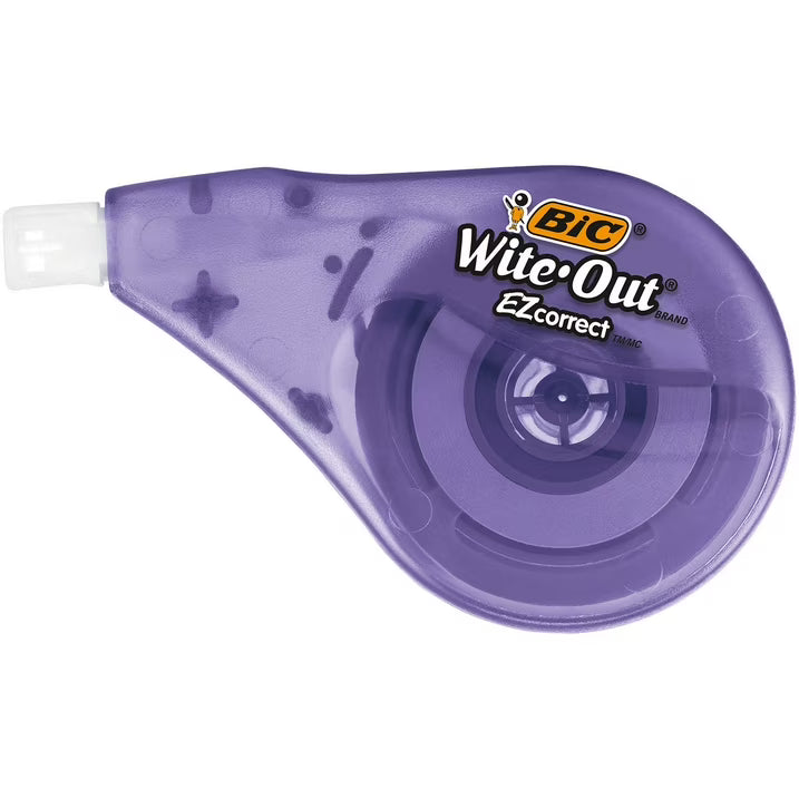 BIC Wite-Out EZ Correct Tear-Resistant Correction Tape, 6 Count