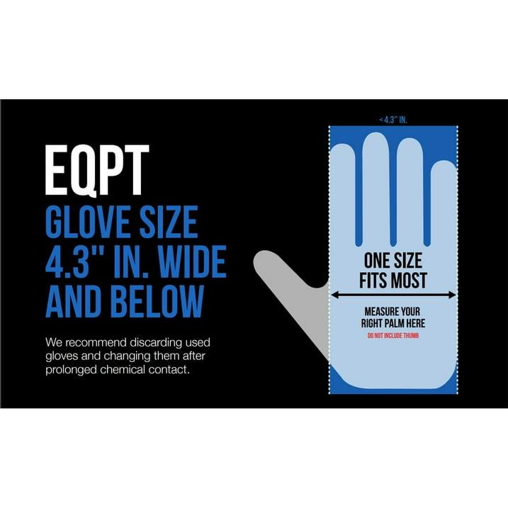 EQPT Blue Powder-Free Nitrile Gloves – 2 Packs, 150 Gloves per Pack, Latex-Free, Textured Grip