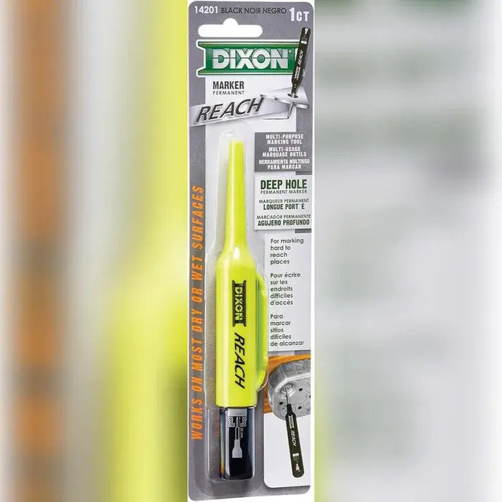DIXON Industrial REACH- Deep Hole Permanent Marker, Black, 6-Count