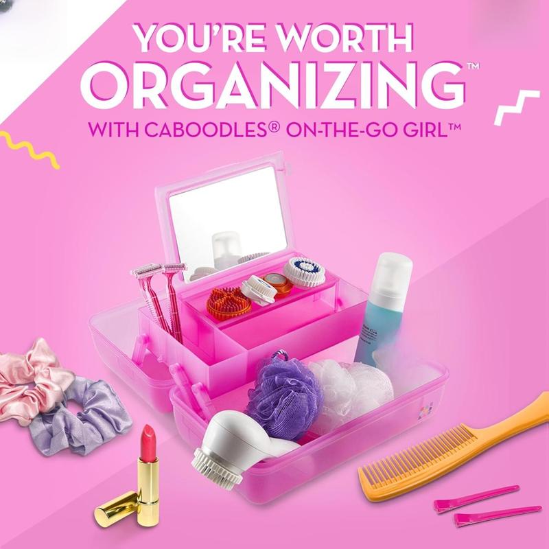 Caboodles On-The-Go Girl - Hot Pink Jelly Sparkle