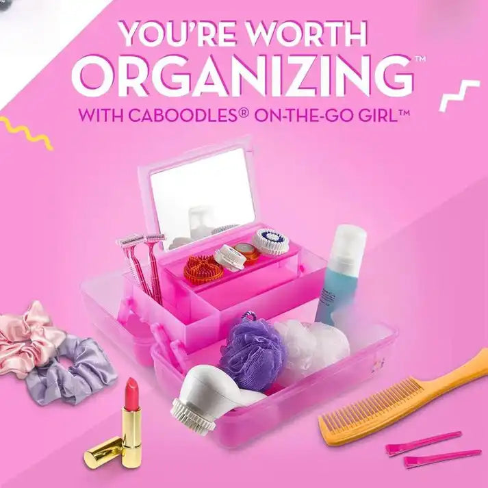 Caboodles On-The-Go Girl - Hot Pink Jelly Sparkle