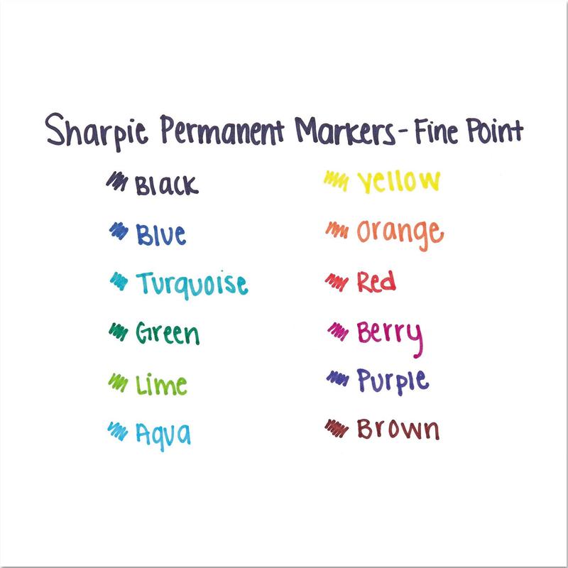 Sharpie Permanent Marker - Fine Point - Select Color - 12 ct.
