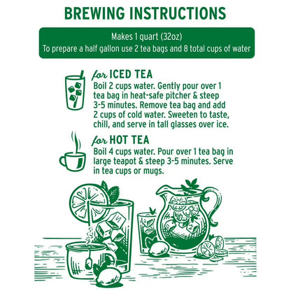 Luzianne® Decaffeinated Tea Bags – Smooth, Refreshing Flavor for Any Time of Day